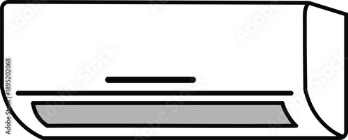 Wall Mounted Air Conditioner Line Icon.