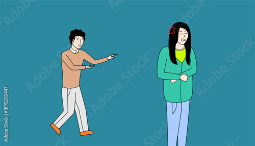 man who tries to chase an angry woman