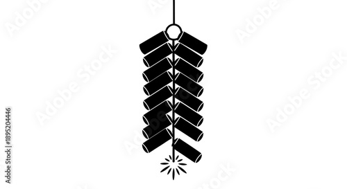 Black Wind Chime Hanging Decoration Ornament.