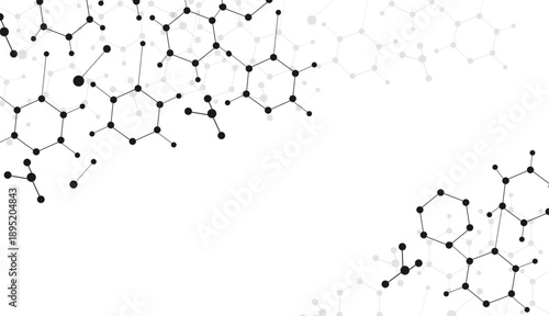 Hexagonal Molecular Network Abstract Background
