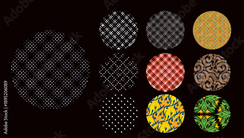 Colorful Easter eggs glowing on a black background in a modern decorative design