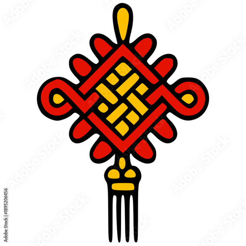 Chinese New Year Icon Set Vector Illustration