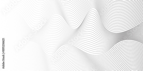 black and white wavy stripes background. Eps10