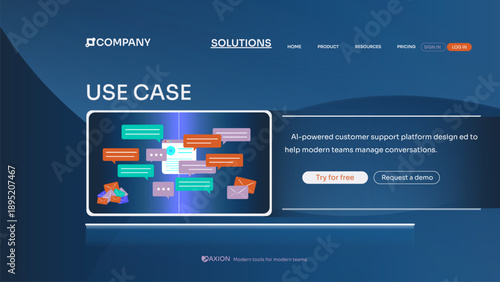 Customer Support Use Case Illustration for SaaS Platforms, showing seamless data flow