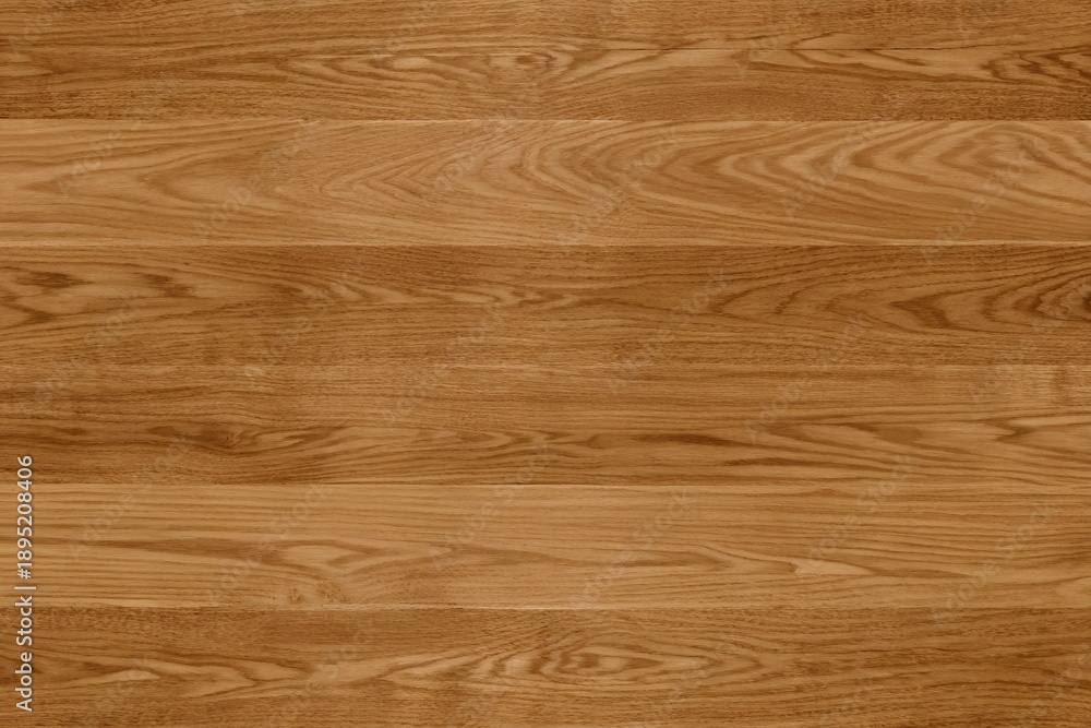 Obraz premium natural medium warm brown oak wood straight grain plank floor texture seamless background