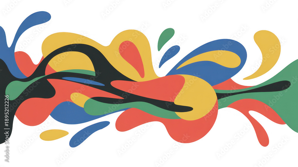 Obraz premium Colorful abstract pattern isolated on a transparent background