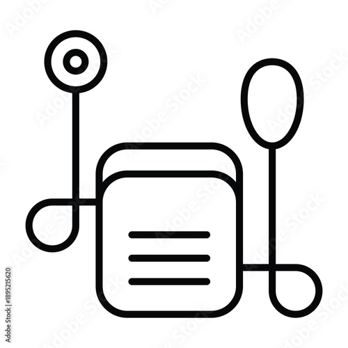 Blood pressure measurement, bp apparatus icon, Medical And Healthcare Related Lineal Style Vector Icon.