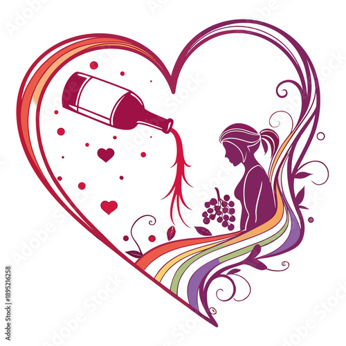 Artistic vector splash of paint in a heart shape, representing passion, creativity, and vibrant emotion.