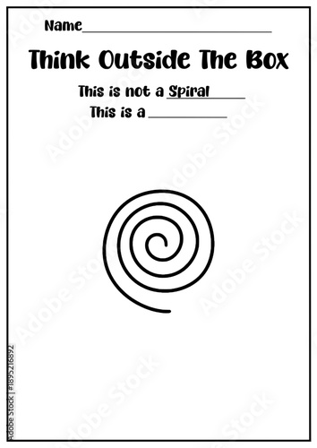 Think Outside The Box Creative Worksheet Set, Kids Imagination Activity Cards, Children Drawing Prompt Sheets, Printable Creative Thinking Exercise