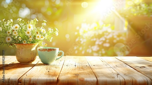 Minimalist desk design for a fresh start  embracing sunlight and greenery enhancements