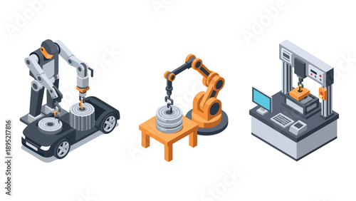Isometric industrial robotics: automated car assembly and manufacturing technology