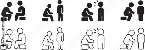 Conflict and Argument Icons Set