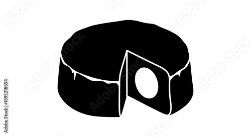 Black Camera Lens Cap Front View.