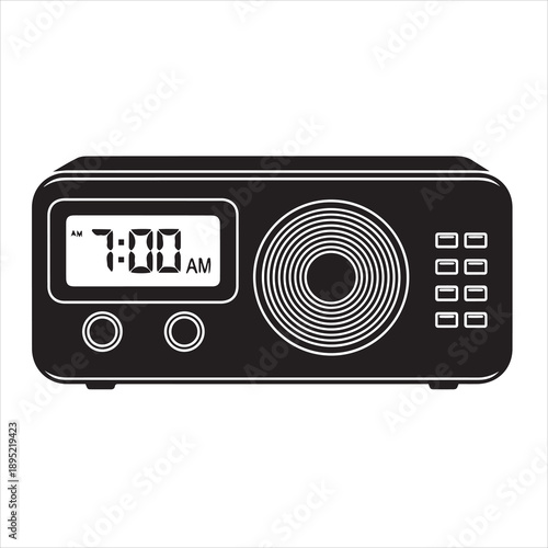 retro radio isolated on white background