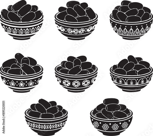 A striking graphic depiction of ancient egyptian vessels and symbolic eye motifs presented as a silhouette high quality professional detailed modern