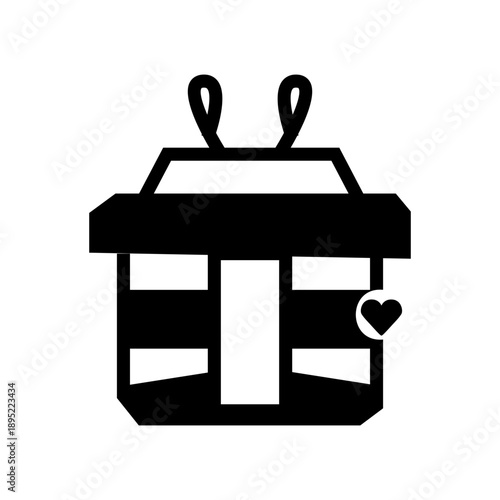 vector illustration of gift box with love