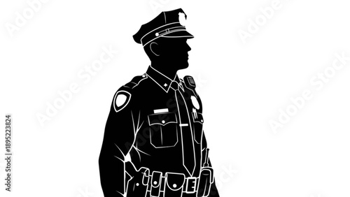 Police Officer Silhouette Vector