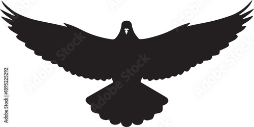 Flying dove vector illustration for peace, freedom, spirituality and hope concepts and design