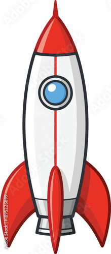 Spaceship icon in flat design