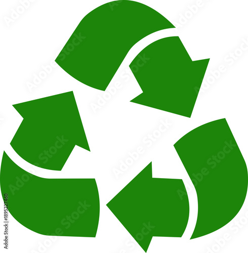 Recycle symbol vector icon. Black recycling sign with three arrows. Eco-friendly concept for ecology and environment. Reduce, reuse, recycle. Sustainable waste management.