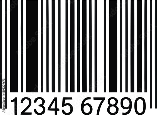 Standard black and white barcode with numerical digits printed underneath for product identification
