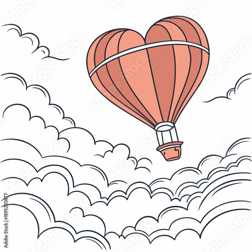 Heart shape emerging from abstract fog and smoke layers, mysterious and atmospheric vector