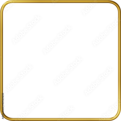 Luxury Golden Rounded Square Frame Border