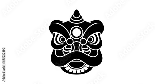 Traditional Mask Design with Intricate Details.