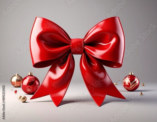 Wallpaper Mural Realistic pink bow on white background. Decorative satin ribbon element for social Torontodigital.ca