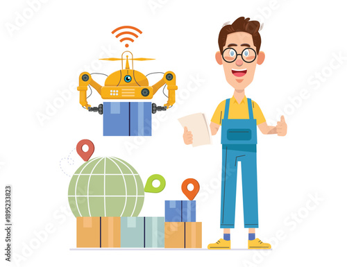 Cargo And Logistic Concept Vector Design