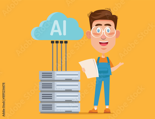 Artificial Intelligence Concept Vector Design