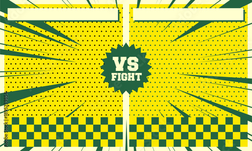 VS fight background template pop art