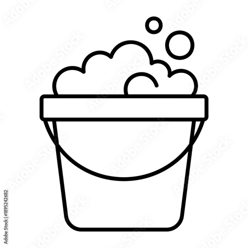 Bucket with soap