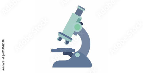 Modern microscope UI icon for medical and educational apps