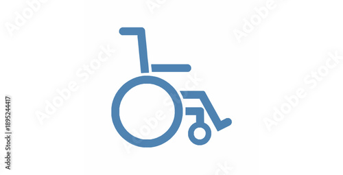 Flat wheelchair icon for medical and healthcare accessibility