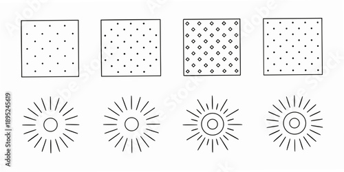 Illustrative representation of visual perception and spatial frequency patterns