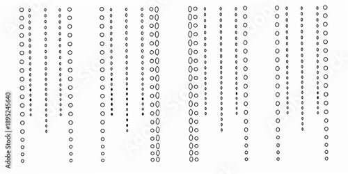 Abstract arrangement of binary code resembling a matrix or digital pattern