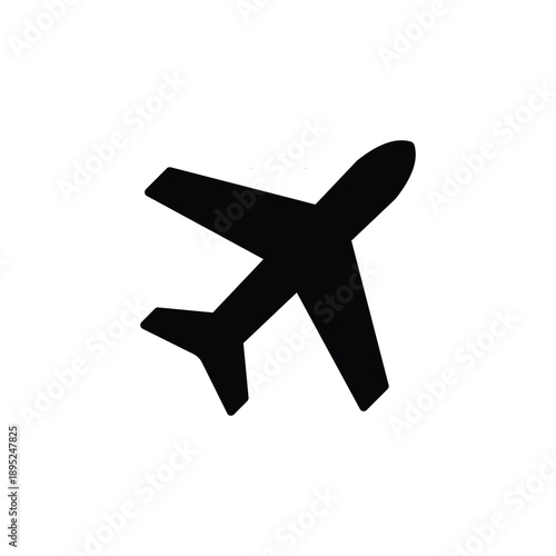Airplane Flight Icon Vector – Travel, Aviation and Air Transport Symbol for Tourism, Trip Planning, Airport and Mobile App Interface
