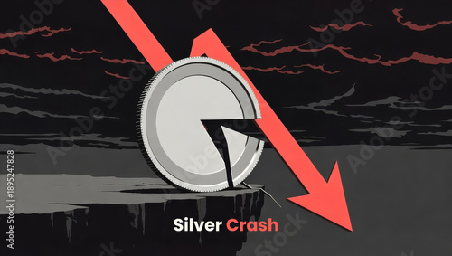 silver crash illustration background 