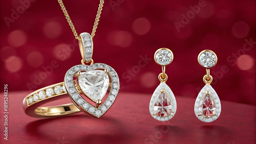 Heart of Luxury Diamond & Ruby Elegance