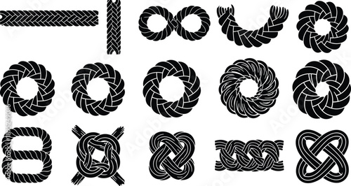 Nautical Rope Patterns and Knotted Elements