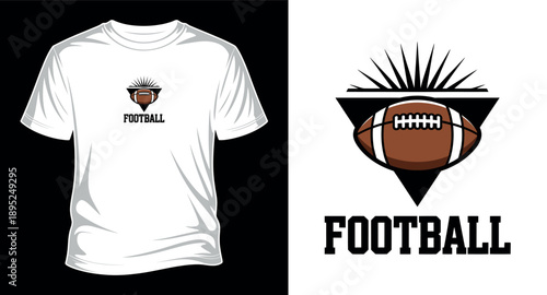 Football T-shirt Design Vector Art Print Templet