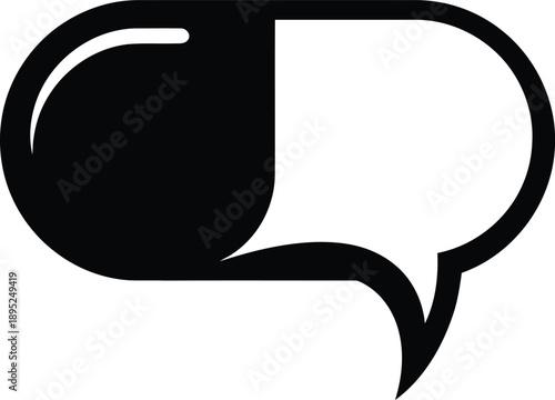 Capsule shape speech bubble for medication reminder and healthcare chat design isolated on dark transparent background