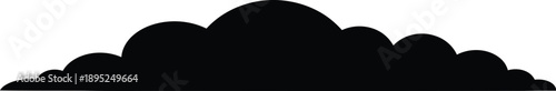 Black cloud shape for decorative element and abstract background design graphic symbol