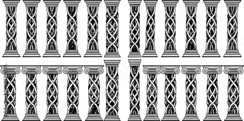 Twisted Column Designs with Classical Architecture