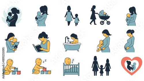 Motherhood Journey Stages Illustrated.