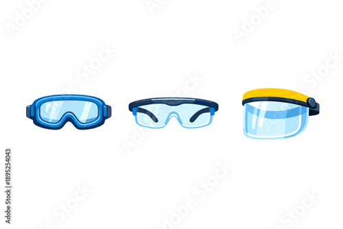 Eyewear icons set. Including glasses, sunglasses, goggles, spectacles, lenses, vision, protection, eyewear, frames, and more.
