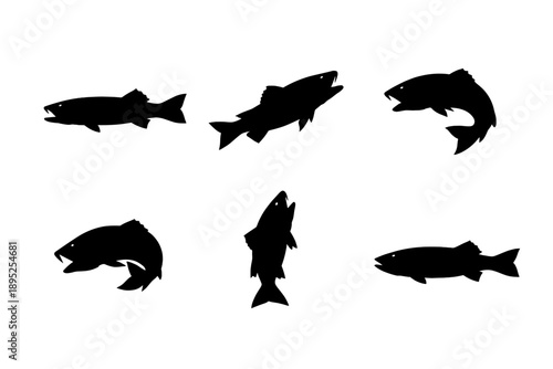 Fishing and aquatic life icon set. Featuring fish, catch, rod, bait, water, lake, ocean, aquarium, and more.