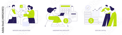 Investment banking isolated cartoon vector illustrations se