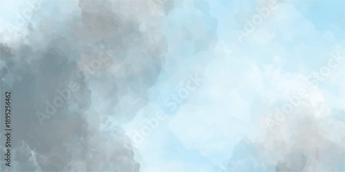 Bright blue sky with soft white clouds floating gently in the sunlight